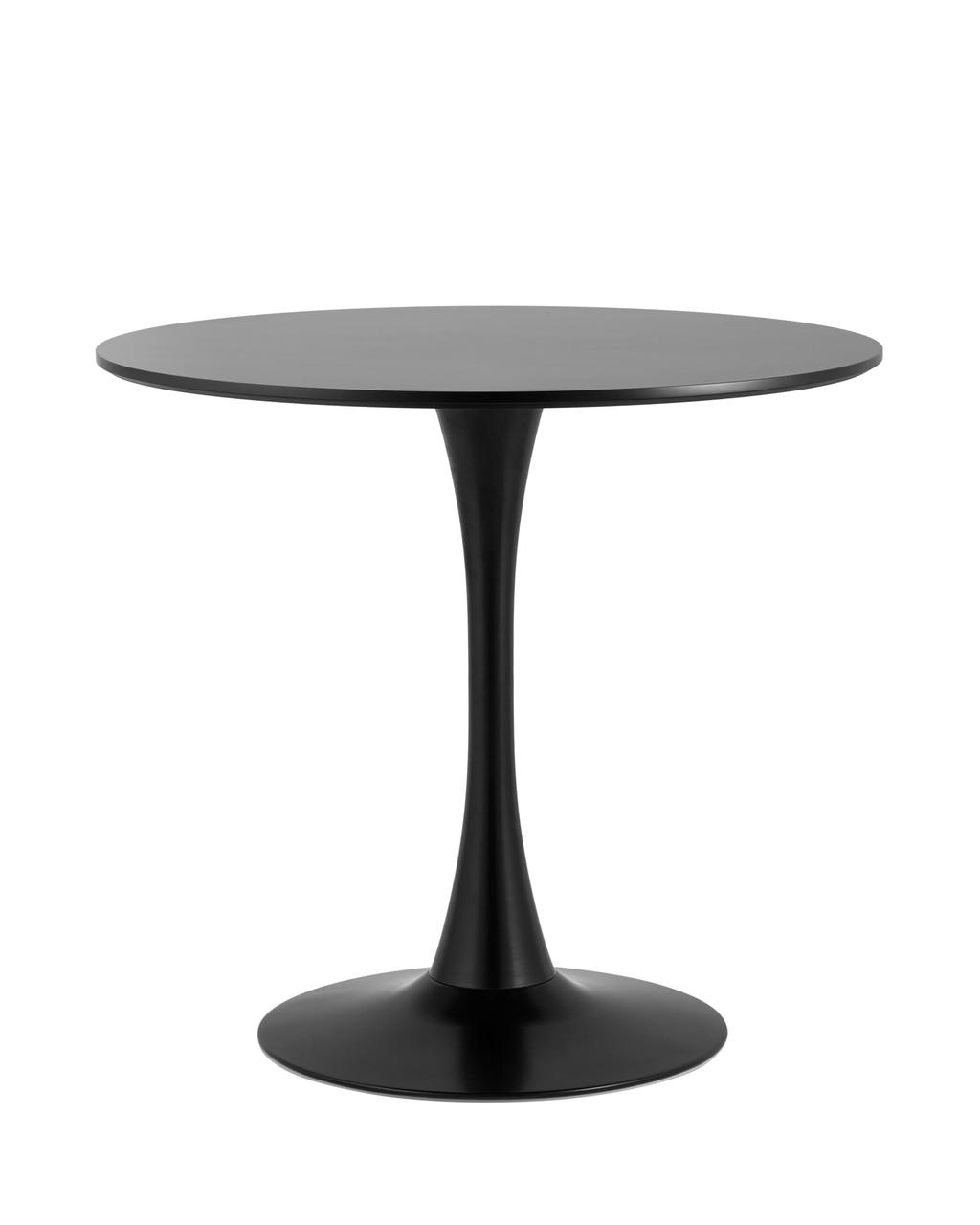 Стол Stool Group обеденный Tulip D80 черный столешница МДФ ножка металл