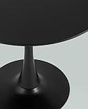Стол Stool Group обеденный Tulip D80 черный столешница МДФ ножка металл, фото 7
