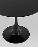 Стол Stool Group обеденный Tulip D90 черный столешница МДФ ножка металл, фото 7