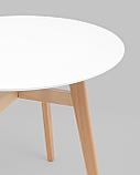 Стол обеденный Stool Group Target Circle 90*90 белый ножки из массива дерева, фото 7
