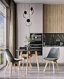 Стол обеденный Stool Group Target Circle 90*90 черный ножки из массива дерева, фото 3