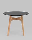 Стол обеденный Stool Group Target Circle 90*90 черный ножки из массива дерева, фото 6