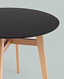 Стол обеденный Stool Group Target Circle 90*90 черный ножки из массива дерева, фото 7