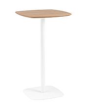 Стол барный Stool Group Form 60*60 светлое дерево/белый устойчивое основание из металла