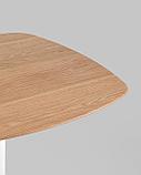 Стол барный Stool Group Form 60*60 светлое дерево/белый устойчивое основание из металла, фото 5