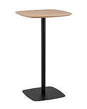 Стол барный Stool Group Form 60*60 светлое дерево/черный устойчивое основание из металла