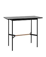 Стол барный Stool Group Knobb 120*60 черный каркас из металла и массива дерева