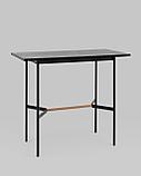 Стол барный Stool Group Knobb 120*60 черный каркас из металла и массива дерева, фото 2