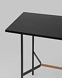 Стол барный Stool Group Knobb 120*60 черный каркас из металла и массива дерева, фото 5