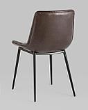 Стул Stool Group для кухни Деймон экокожа коричневый ножки металл черные, фото 6