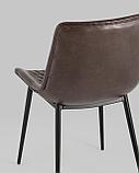 Стул Stool Group для кухни Деймон экокожа коричневый ножки металл черные, фото 7