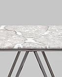 Консоль Stool Group Авалон 122*41 серый мрамор каркас нержавеющая сталь темный хром, фото 8