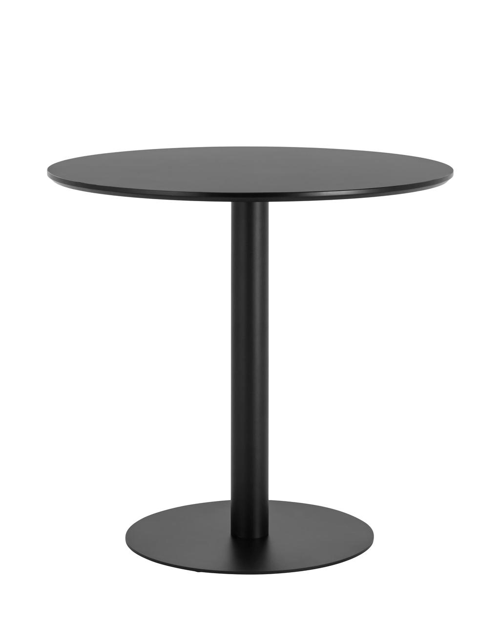 Стол обеденный Stool Group Толедо D80 черный столешница МДФ ножка металлическая черная