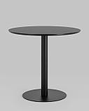 Стол обеденный Stool Group Толедо D80 черный столешница МДФ ножка металлическая черная, фото 2