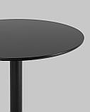 Стол обеденный Stool Group Толедо D80 черный столешница МДФ ножка металлическая черная, фото 7