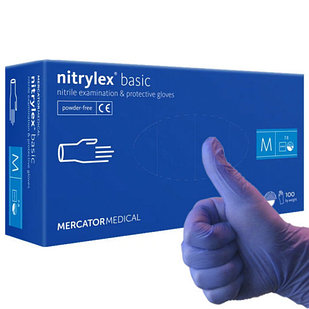Перчатки одноразовые нитриловые Нитрилекс Mercator Medical ltd 100 пар (цвет фиолетовый)