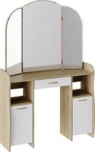 Туалетный столик с зеркалом Трия София Т2 (дуб сонома/белый)