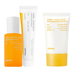 Набор  для выравнивания тона и рельефа кожи Pore+Dark Spot Brightening (пэды. сыворотка, крем, spf)