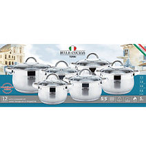 Набор посуды из нержавеющей стали Bella Cucina BC-2087 (12пр.)