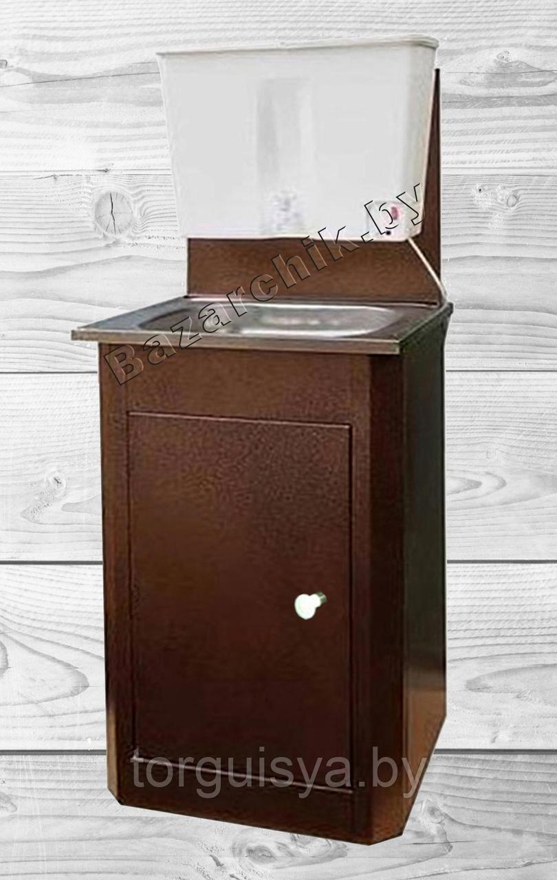 Умывальник «Дачный» с водонагревателем «ЭВБО-17» античная медь, мойка нержавейка (арт. slkptr07)