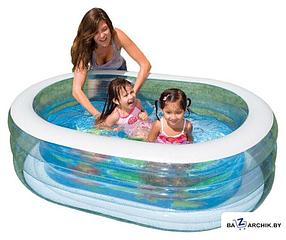 Надувной бассейн Intex Oval Whale Fun 163x107x46 (57482)