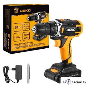 Дрель-шуруповерт Deko Banger 20V ONE + 083-1042 (с 1-им АКБ)