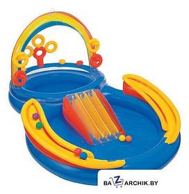 Надувной бассейн Intex Rainbow Ring Play Center 297x193x135 (57453)