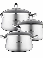Bella Cucina Посуда 6 предметов: 3,6л; 4,4л; 5,6л BC-2143