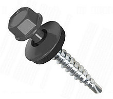 Саморез кровельный 4,8х51 RAL7024 графит серый, PT1, металл/дерево (упак/100шт) - M11519