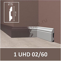 Плинтус напольный из дюрополимера Солид / Solid UHD 02/60 Белый 60x13
