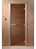 Дверь для бани Doorwood "Теплый день" бронза