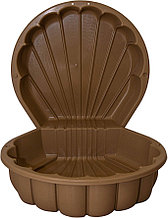 Детская песочница бассейн с крышкой Doloni Ракушка 01236/03eco Коричневый