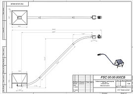 Гибкий шнековый транспортер FSC-90-6 для сыпучих продуктов (гибкий шнек), фото 2
