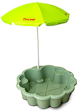 Детская песочница бассейн Doloni Цветок с зонтиком 01235/03eco