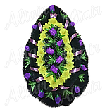 Венок 1,0м ритуальный В-15  H-125 см, фото 2