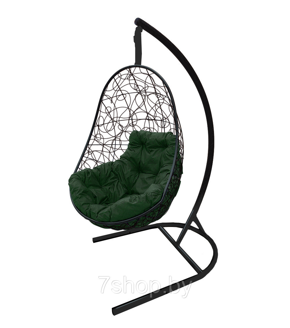 Подвесное кресло Everton черный, темно-зеленый