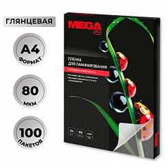 Пленка для ламинирования ProMega office, А4, 80мкм, глянец, 100л