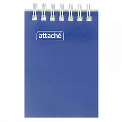 Блокнот Attache, синий, А7, 60л, клетка