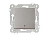 Выключатель проходной 1-клав. (скрытый, без рамки, винт. зажим) титан, RITA, MUTLUSAN (10 A, 250 V,, фото 2