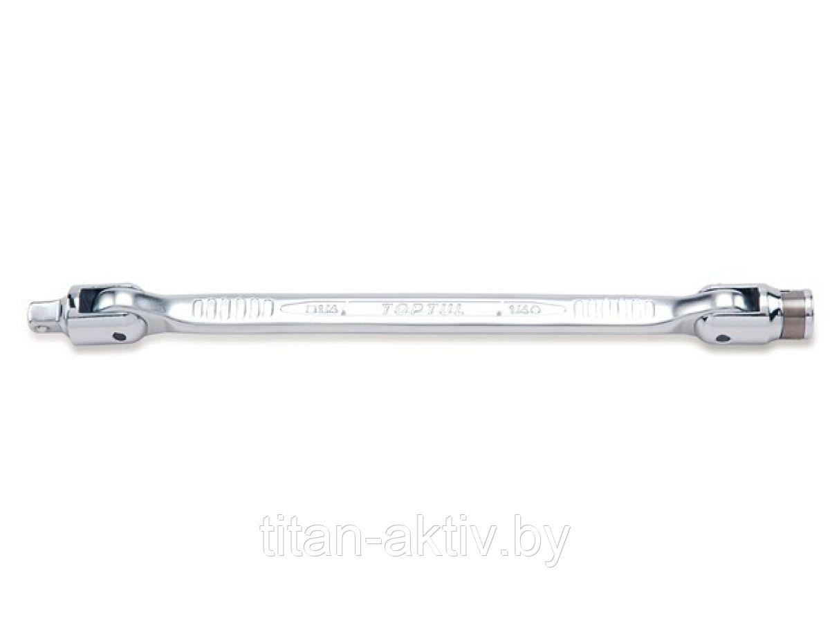 Вороток 1/4" двухсторонний для головок и бит TOPTUL