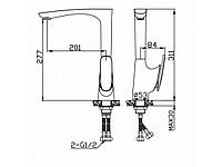 Смеситель для кухни (Lt) D35, серия ZAL AV Engineering