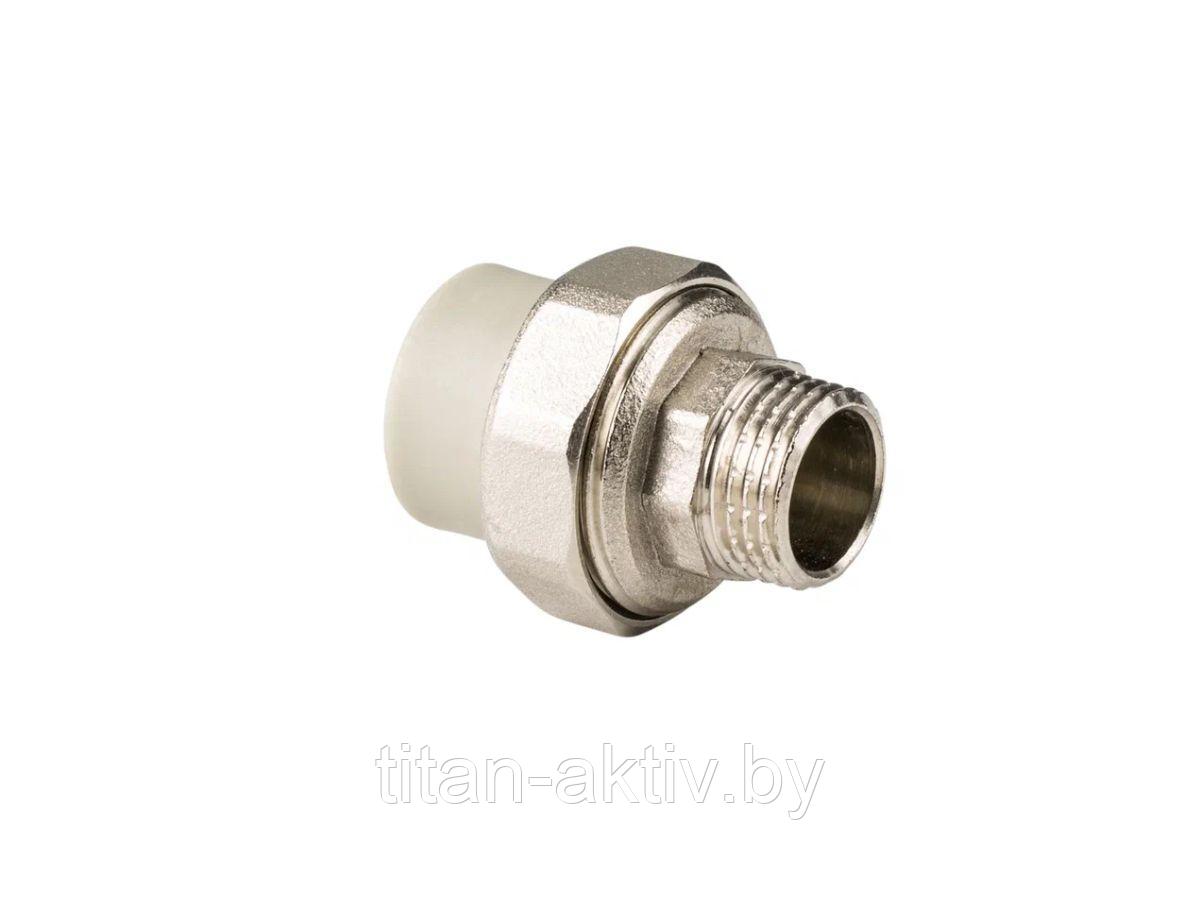 Американка ПП нар. 32х1", сер. РТП ( Соединение разборное наружная резьба полипропиленовое) (РосТур