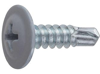 Саморез 4.2х19 мм с прессшайбой, цинк, со сверлом, RAL 7004 (1000 шт в карт. уп.) STARFIX ( цвет сиг