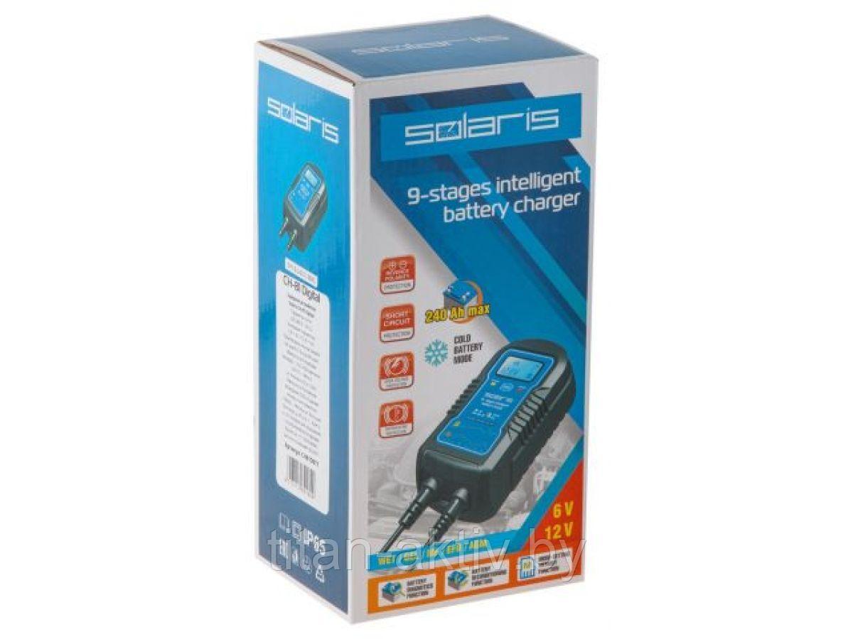Зарядное устройство Solaris CH-81 Digital (6 В / 12 В, 8 А, до 240 А*ч, 9-ступенчатое инверторное, C