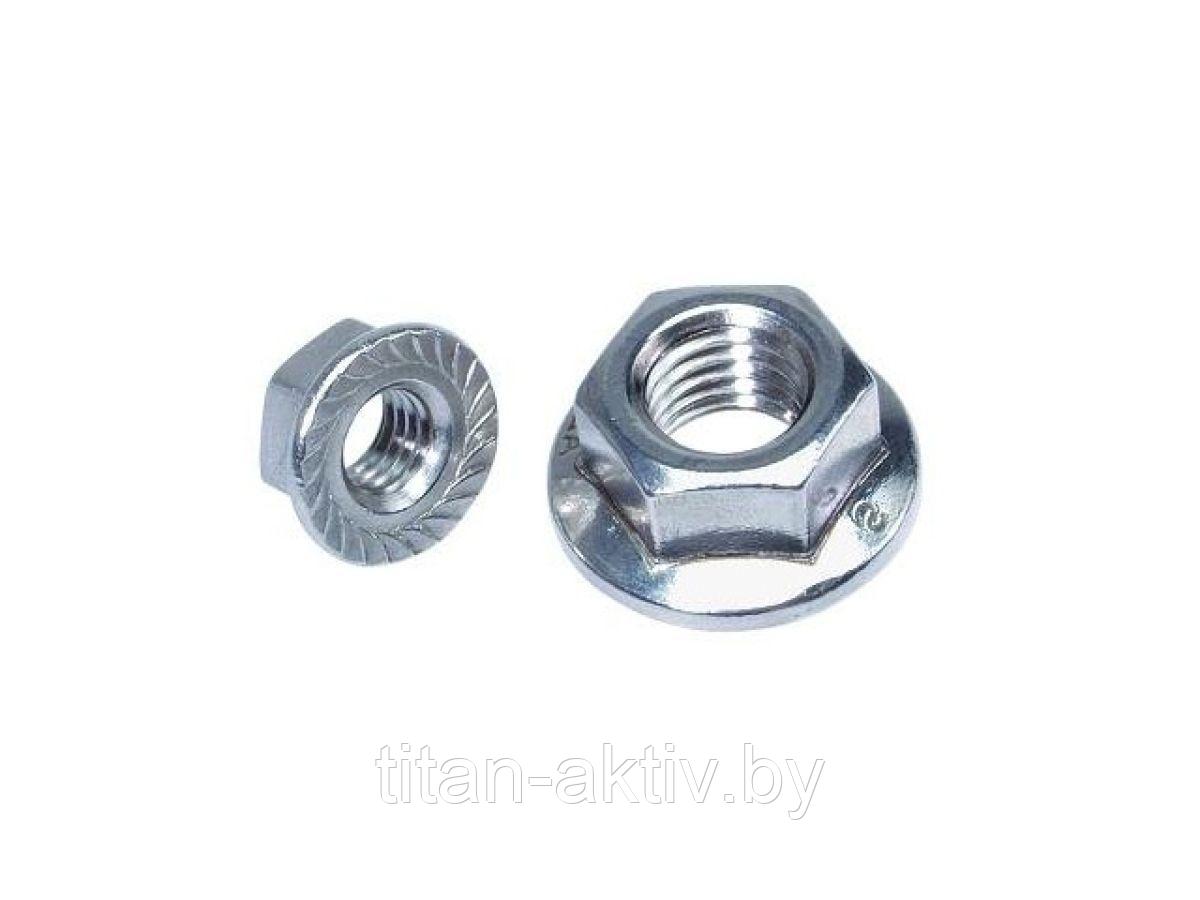 Гайка М12 с фланцем, цинк, DIN 6923 (25 шт в пласт. конт.) STARFIX