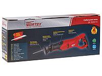 Сабельная пила WORTEX SR 1508-1 E в кор. + 2 пильных полотна 800 Вт, дер. 150 мм, ход 20 мм, рег.об.