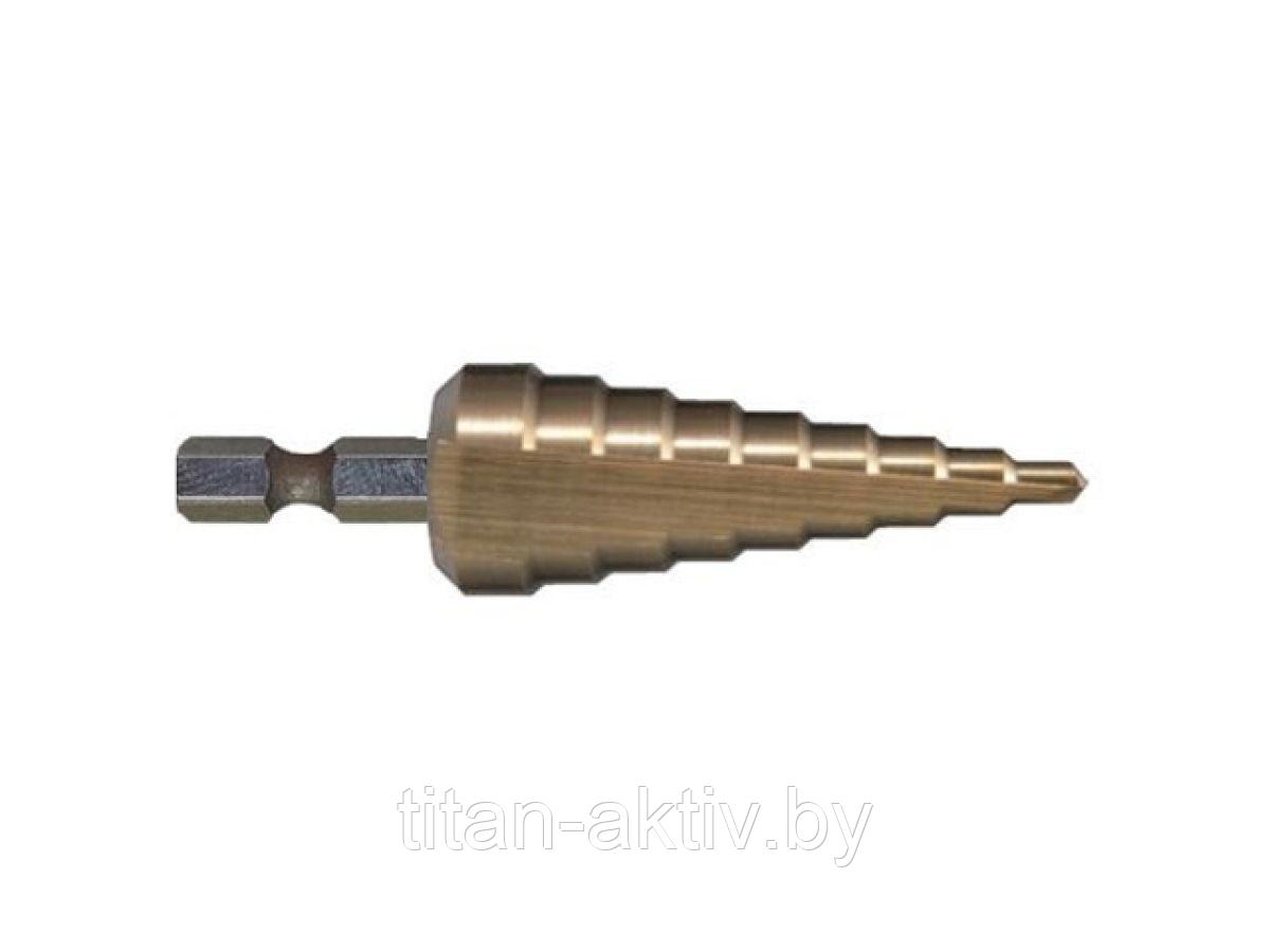 Сверло ступенчатое HSS-TiN с прямым желобком, 4-20, 1/4" (MAKITA)