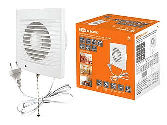Вентилятор бытовой настенный 100 СВп, с выключателем и проводом 1,3 м, TDM