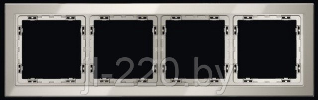 Рамка стеклянная VOLTUM S70 на 4 поста, кашемир, стекло