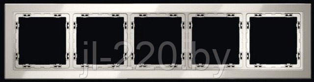 Рамка стеклянная VOLTUM S70 на 5 постов, кашемир, стекло